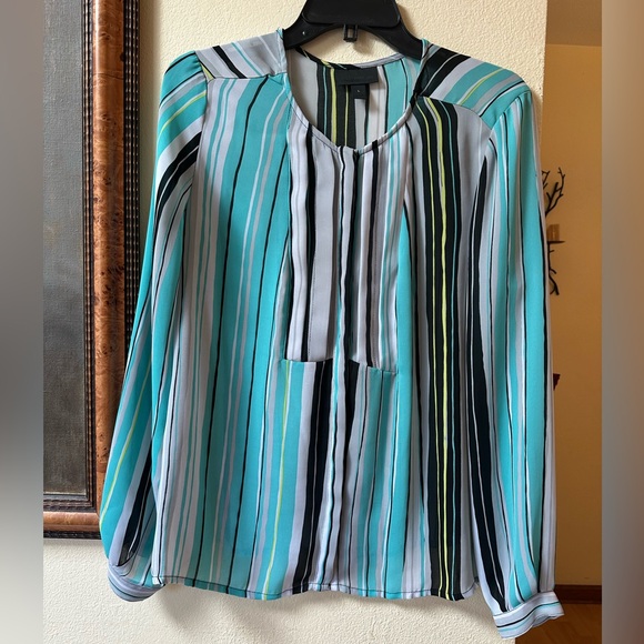 Worthington Multicolor Striped Blouse - Picture 1 of 7